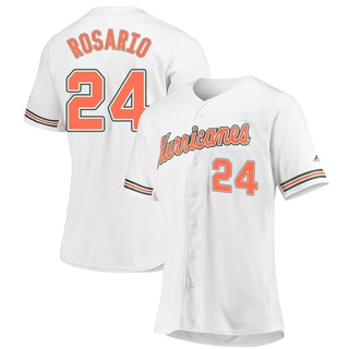 Alejandro Rosario Replica White Women's Miami Hurricanes Full-Button Baseball Jersey