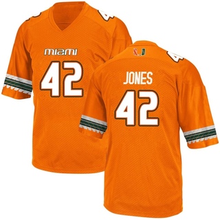 Artavius Jones Game Orange Youth Miami Hurricanes Alternate Jersey