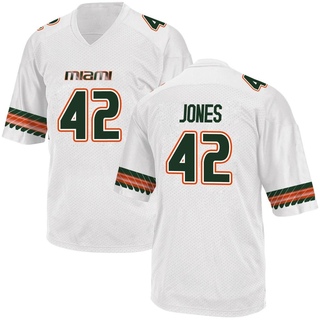 Artavius Jones Replica White Youth Miami Hurricanes Alternate Jersey