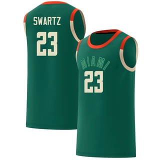 Austin Swartz Replica Green Men's Miami Hurricanes Celebrating Black Culture Basketball Jersey