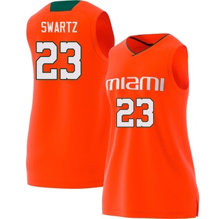 Austin Swartz Replica Orange Women's Miami Hurricanes Basketball Jersey