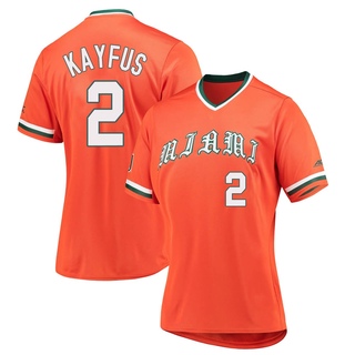 CJ Kayfus Replica Orange Women's Miami Hurricanes V-Neck Baseball Jersey