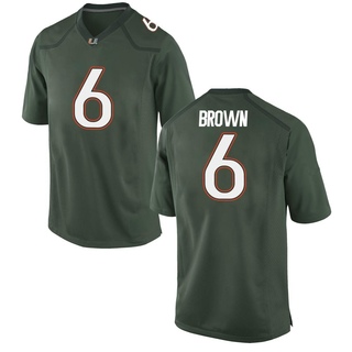 Damari Brown Game Green Men's Miami Hurricanes Alternate Jersey