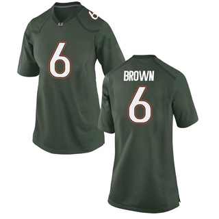 Damari Brown Game Green Women's Miami Hurricanes Alternate Jersey