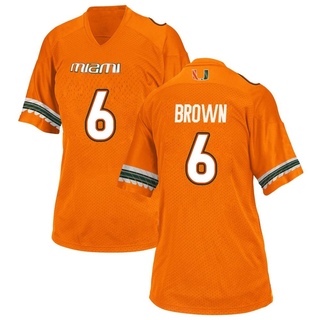 Damari Brown Game Orange Women's Miami Hurricanes Alternate Jersey