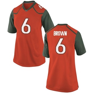 Damari Brown Game Orange Women's Miami Hurricanes Jersey