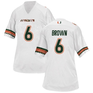 Damari Brown Game White Women's Miami Hurricanes Alternate Jersey