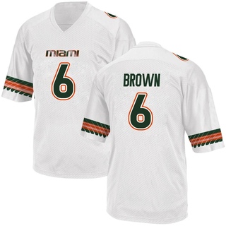 Damari Brown Replica White Youth Miami Hurricanes Alternate Jersey