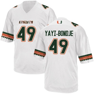 John Yayi-Bondje Replica Orange Men's Miami Hurricanes Alternate Jersey -  Miami Store