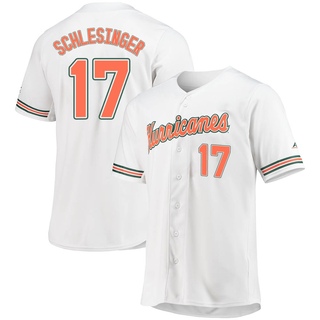 Men's Rafe Schlesinger Miami Hurricanes Replica V-Neck Baseball Jersey -  Orange