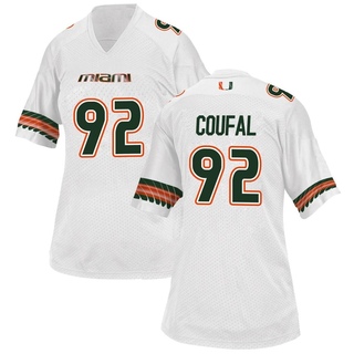 Samuel Coufal Game White Women's Miami Hurricanes Alternate Jersey