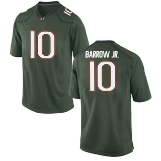 Simeon Barrow Jr. Game Green Youth Miami Hurricanes Alternate Jersey