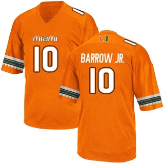 Simeon Barrow Jr. Game Orange Men's Miami Hurricanes Alternate Jersey