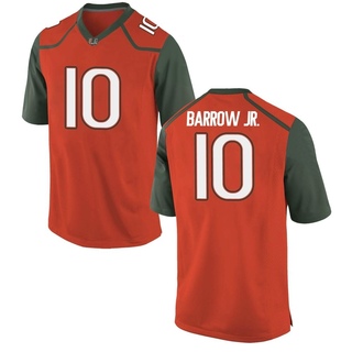 Simeon Barrow Jr. Game Orange Men's Miami Hurricanes Jersey