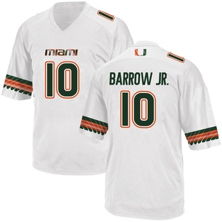 Simeon Barrow Jr. Game White Youth Miami Hurricanes Alternate Jersey