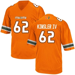 Tommy Kinsler IV Game Orange Youth Miami Hurricanes Alternate Jersey