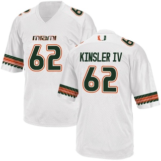 Tommy Kinsler IV Game White Men's Miami Hurricanes Alternate Jersey