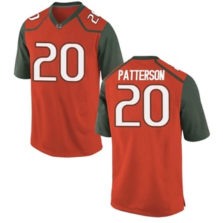 Zaquan Patterson Game Orange Men's Miami Hurricanes Jersey