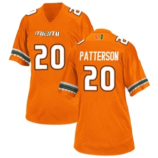 Zaquan Patterson Game Orange Women's Miami Hurricanes Alternate Jersey