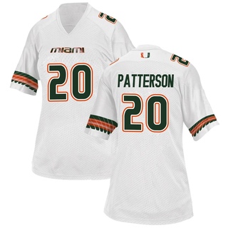 Zaquan Patterson Game White Women's Miami Hurricanes Alternate Jersey